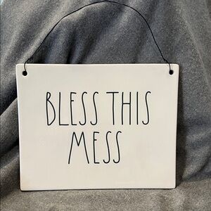 Rae Dunn BLESS THIS MESS Sign-NWOT